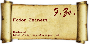 Fodor Zsinett névjegykártya